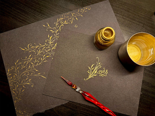 The Golden Script: Learn Gold Calligraphy with a Glass Pen